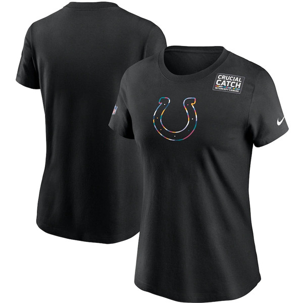 Women's Indianapolis Colts Black NFL 2020 Sideline Crucial Catch Performance T-Shirt(Run Small) Women's Indianapolis Colts Black NFL 2020 Sideline Crucial Catch Performance T-Shirt(Run Small)